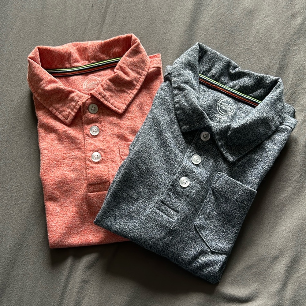 Little Boys Wonder Nation Polo Shirts (Sz XS 4/5) - Lot of 2
